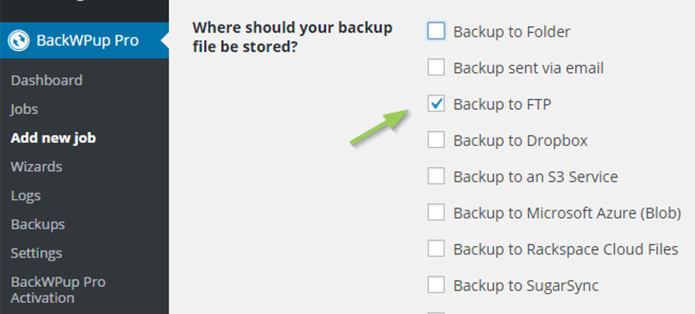 At job creation, in the tab General