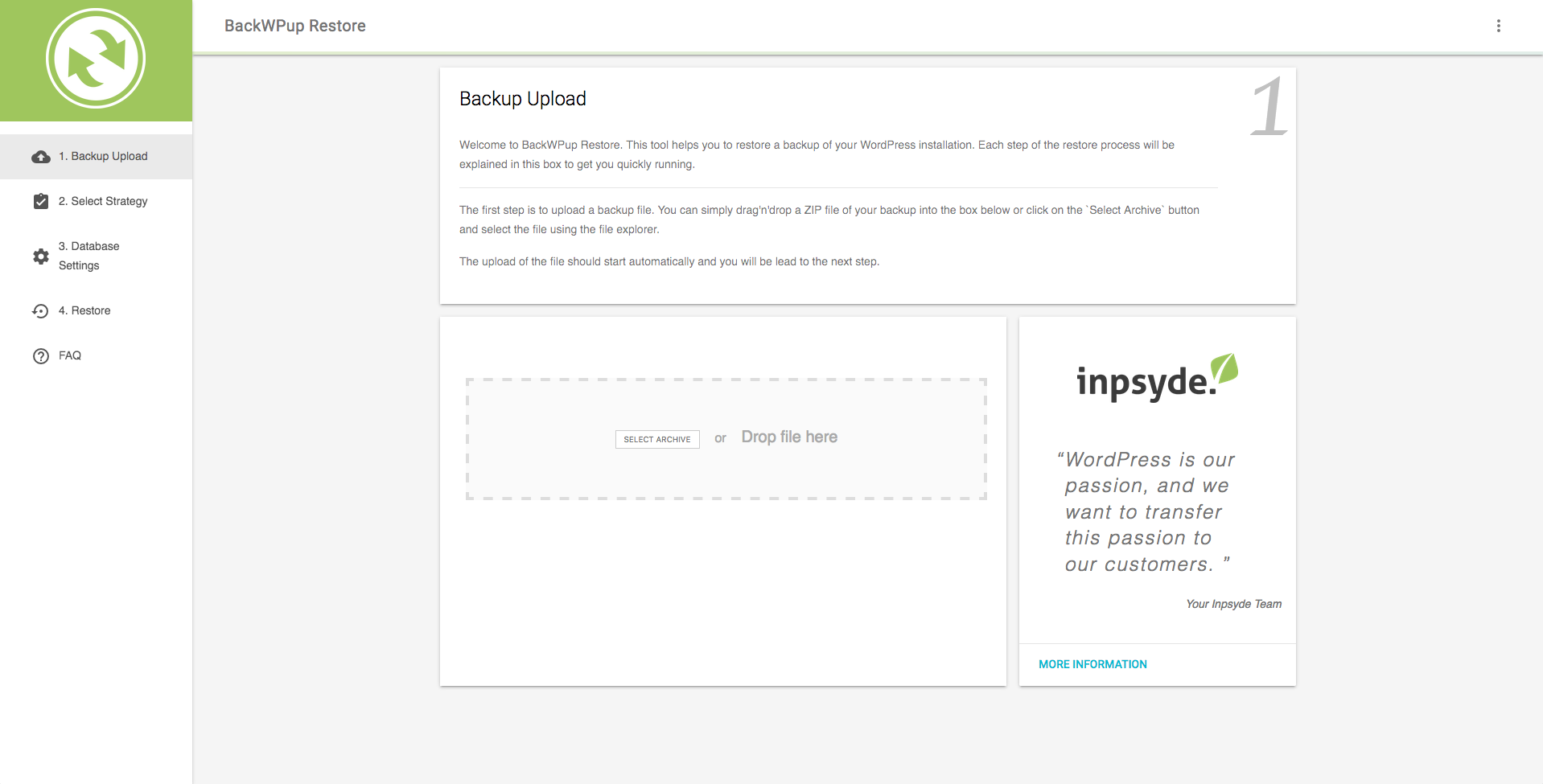Install BackWPup restore stand-alone app