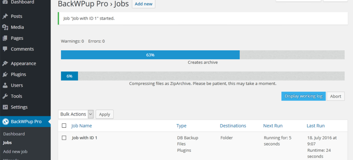 Backup file in your Dropbox