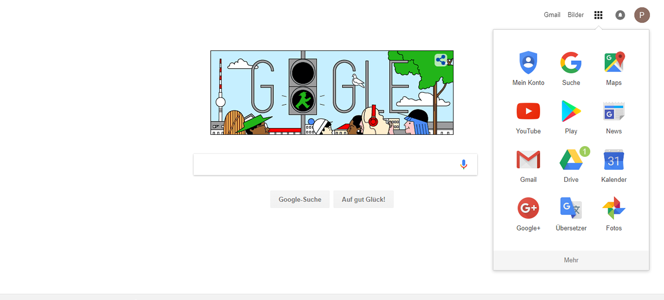 Click on the Google Apps menu item